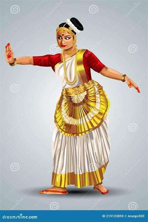 Kerala Traditional Dance Performance Mohiniyattam. Vector Illustration Design | CartoonDealer ...