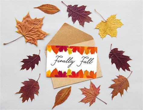 Printable fall greeting card printable greeting card for fall | Etsy