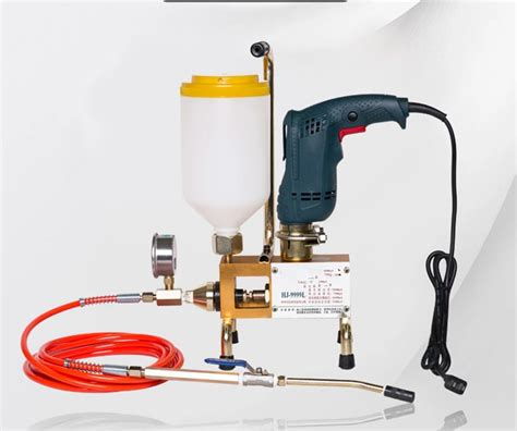 Epoxy Injection Pump Epoxy / Polyurethane Foam Grouting Machine Steel Hose Concrete Repair Crack ...