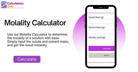 Molality Calculator: Quick and Accurate Results for Your Solutions