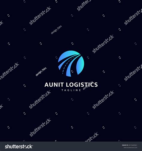 Logistics Company Gradient Colors Logo Design Stock Vector (Royalty ...