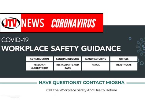 MIOSHA Launches New Site for COVID-19 Workplace Safety - JTV Jackson