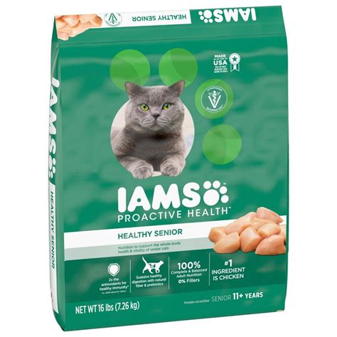 IAMS™ Proactive Health™ Healthy Senior with Chicken Dry Cat Food 16 lb | Cat nutrition, Healthy ...