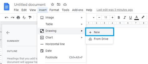 How to draw a shape on Google Docs