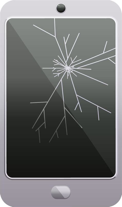 cracked screen cell phone graphic vector illustration icon 12467110 ...