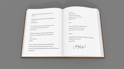 Open book of quotes 3D model - TurboSquid 2003241