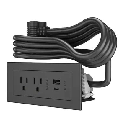 Rectangular Smart Outlet with 2 Outlets & USB-A & C Port Combination — ziggy