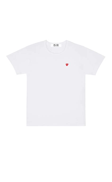 WHITE PLAY COMME DES GARÇONS MINI RED HEART T-SHIRT