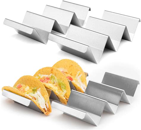 Taco Holders Packs Stainless Steel Taco Stand Rack Tray, 51% OFF