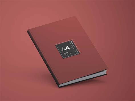 A4 Hardcover Book Mockup (PSD)