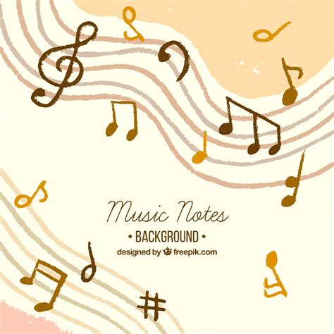 Free Vector | Hand drawn music notes background