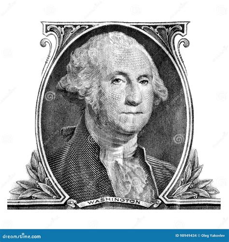 George Washington on One Dollar Bill Stock Photo - Image of note ...