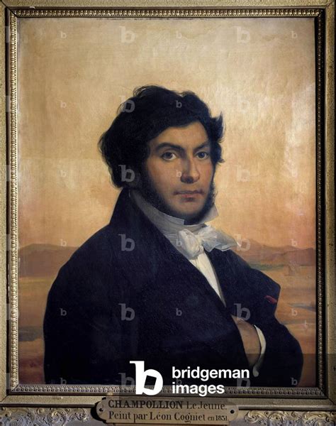 Portrait of Jean-Francois (Jean Francois) Champollion (1790-1832), French egyptologist, decipher ...