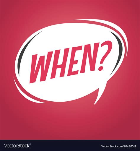 When cartoon speech bubble Royalty Free Vector Image