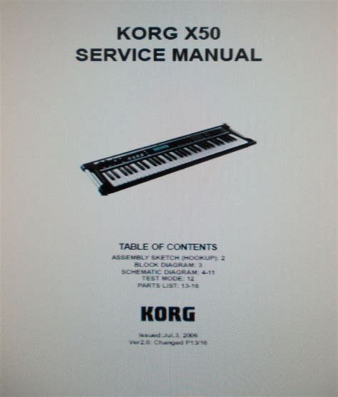 Korg X5d Owner's Manual