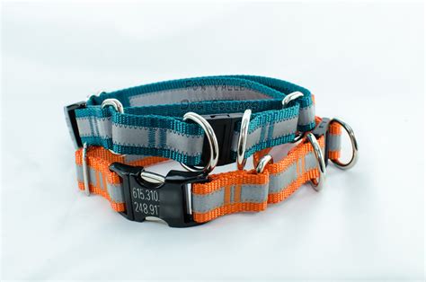 Breakaway Quick Release Dog Collar | Reflective Martingale Dog Collar – Fox Valley Dog Collars