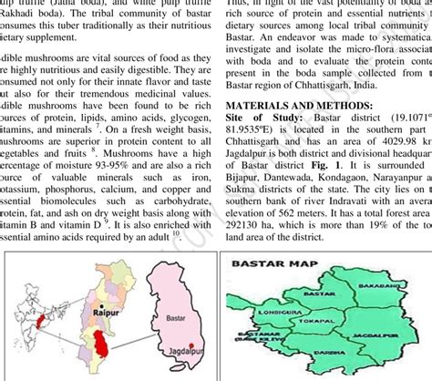 MAP OF BASTAR DISTRICT SHOWING SAMPLE COLLECTION AREA Sample ...