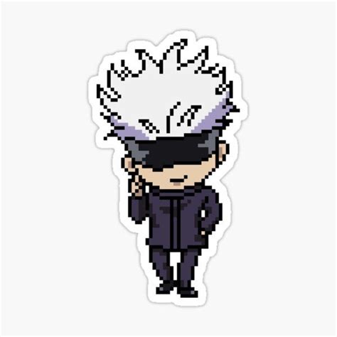 "Jujutsu Kaisen Satoru Gojo Pixel Art" Sticker for Sale by travelgorgor ...