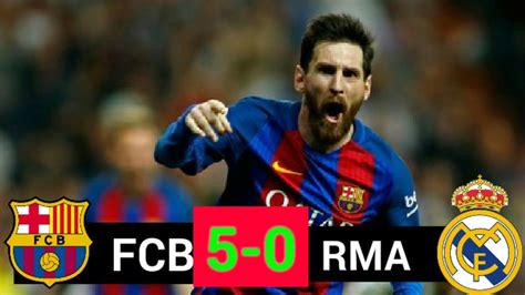 FC BARCELONA VS REAL MADRID 5-0 || HARD EL CLASICO FOULS & DRAMA || - YouTube