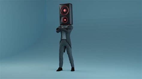 Skibidi toilet fancy speaker man 3D model rigged | CGTrader