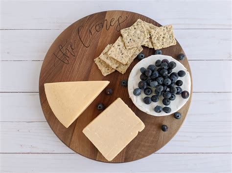 Personalized Handmade Cheese Board Wood-Burned Large Maple | Etsy