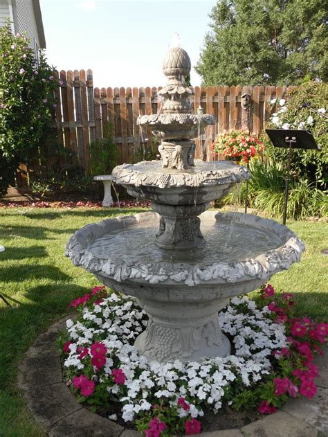 fountain in my yard | Water fountains outdoor, Garden water fountains, Front yard garden design