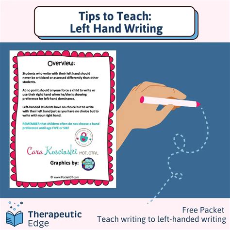 Tips to Teach: Left Hand Writing - The Therapeutic Edge