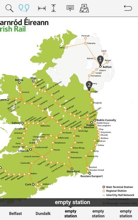 Rail Map Ireland. Iarnród Éireann. Irish Rail. for Android - APK Download