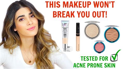 MAKEUP ROUTINE FOR ACNE | Best Makeup for Acne Prone Skin - YouTube