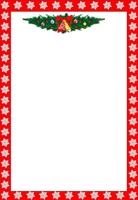 Free Christmas Borders and Frames | Christmas letter template, Christmas letterhead, Free ...