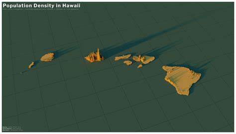 Hawaii Population Density Map - Printable Map