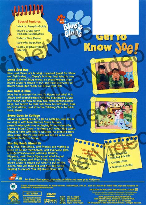 Blue's Clues - Get to Know Joe on DVD Movie