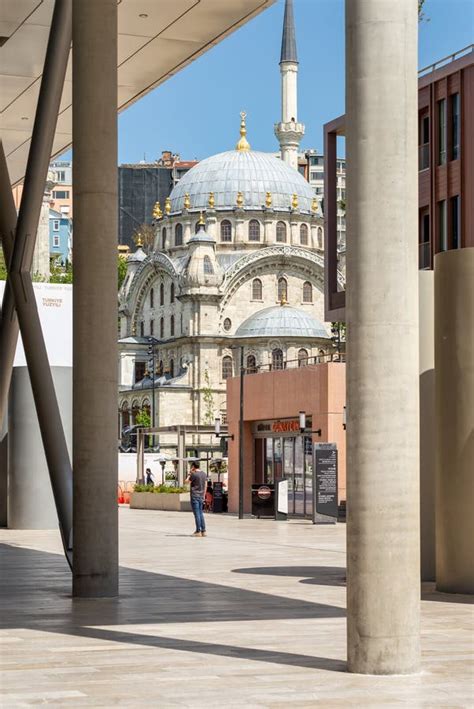 Nusretiye Ottoman Mosque Framed by Passage at Istanbul Museum of Modern ...