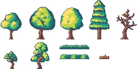 Pixel Art Tree Simple