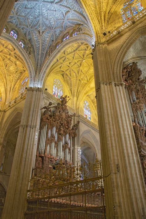 Interior of Seville Cathedral Stock Image - Image of decor, christian: 165959005