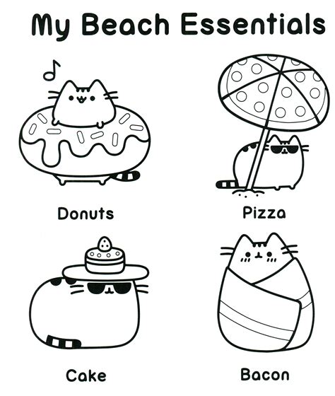 Printable Pusheen Coloring Pages