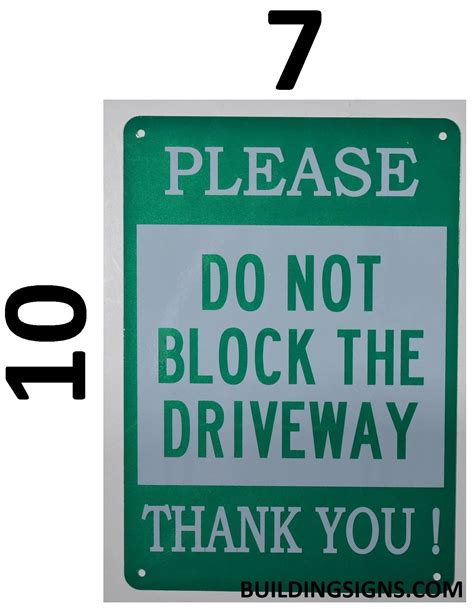 HPD SIGNS: PLEASE DO NOT BLOCK THE DRIVEWAY THANK YOU SIGN | DOB SIGNS NYC -YOUR OFFICIAL STORE ...