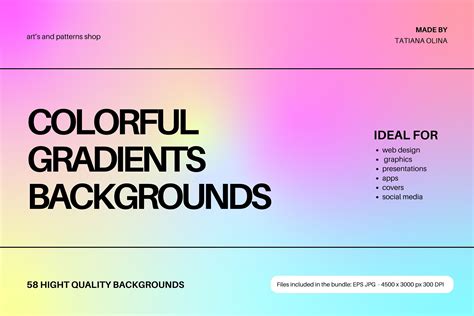 Colorful Gradient Backgrounds Bundle Graphic by Art's and Patterns ...