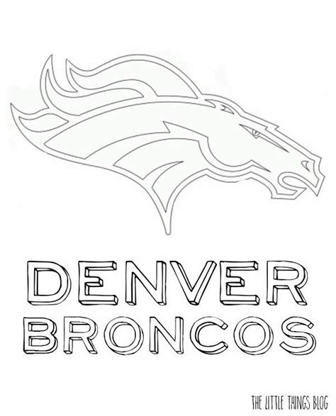 Broncos Football Coloring Pages | Broncos logo, Football coloring pages ...