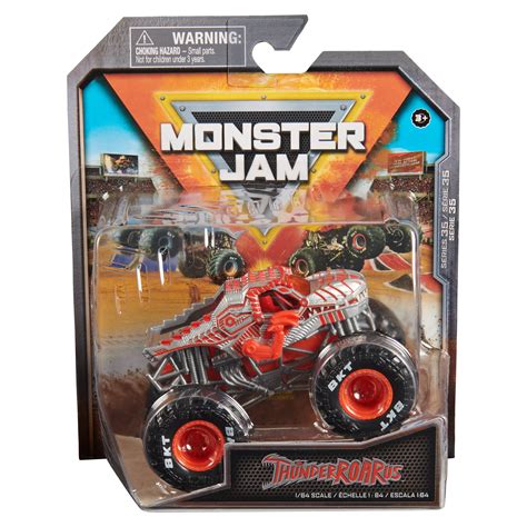 Monster Jam, Official ThunderROARus Monster Truck, Die-Cast Vehicle, 1:64 Scale, Kids Toys for ...