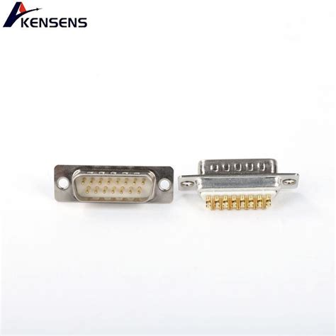 dB15 Male/Female D-SUB15 Pin Welded Wire 15-Core RS232 Serial Port Plug Solid Gold Plated ...