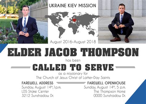 LDS Missionary Farewell or Homecoming Announcement Called to - Etsy