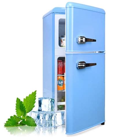 Tymyp Retro Mini Fridge, Small Fridge With Freezer 2-Door, 49% OFF