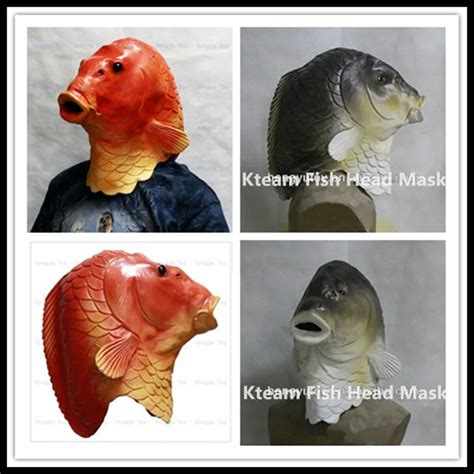 Halloween Party Celebration Cosplay Toys Realistic Cute Latex Fish Mask ...