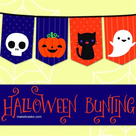 Free Halloween Bunting Template - Make Breaks