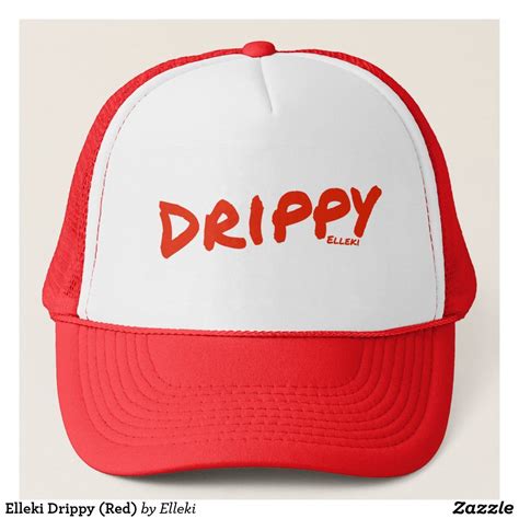 Elleki Drippy (Red) Trucker Hat | Zazzle.com | Trucker hat, Hats, Trucker