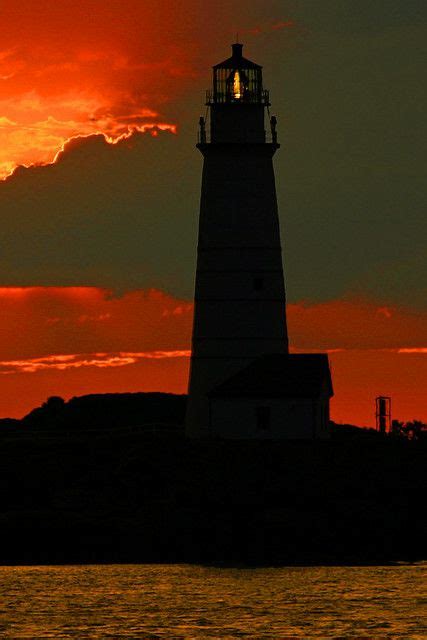 Boston Light at sunset | Beautiful lighthouse, Sunset, Lighthouse