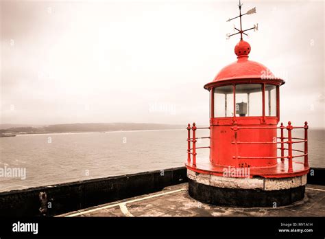 Nazare lighthouse. Nazare, Portugal Stock Photo - Alamy