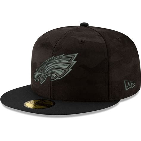 Men's New Era Black Philadelphia Eagles Camo Royale 59FIFTY Fitted Hat