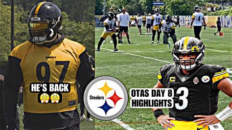 Pittsburgh Steelers OTA’s Day 8 HIGHLIGHTS: Russell Wilson & Najee ...